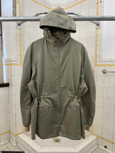 Load image into Gallery viewer, 1990s Katharine Hamnett Light Iridescent Beige Military Parka with Ribbed Neck Hood - Size OS