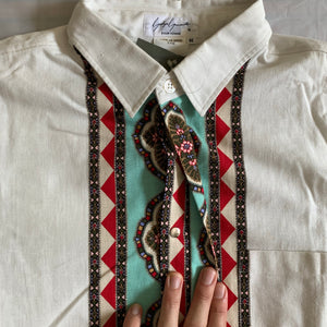 ss1991 Yohji Yamamoto Tribal Pattern Cotton Shirt - Size M