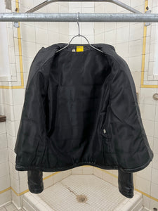 2000s Mandarina Duck Contemporary Padded Leather Jacket - Size XS