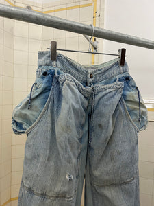 1980s Marithe Francois Girbaud Modular Paneled Jeans with Tubular Coin Bag Pockets - Size M