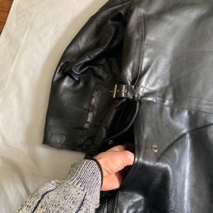 aw1991 Yohji Yamamoto 6.1 The Men Extended Black Cowhide Leather Jacket - Size OS