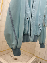 Load image into Gallery viewer, 1980s Armani Baby Blue Light Cotton Cropped Bomber with Tonal Piping - Size L