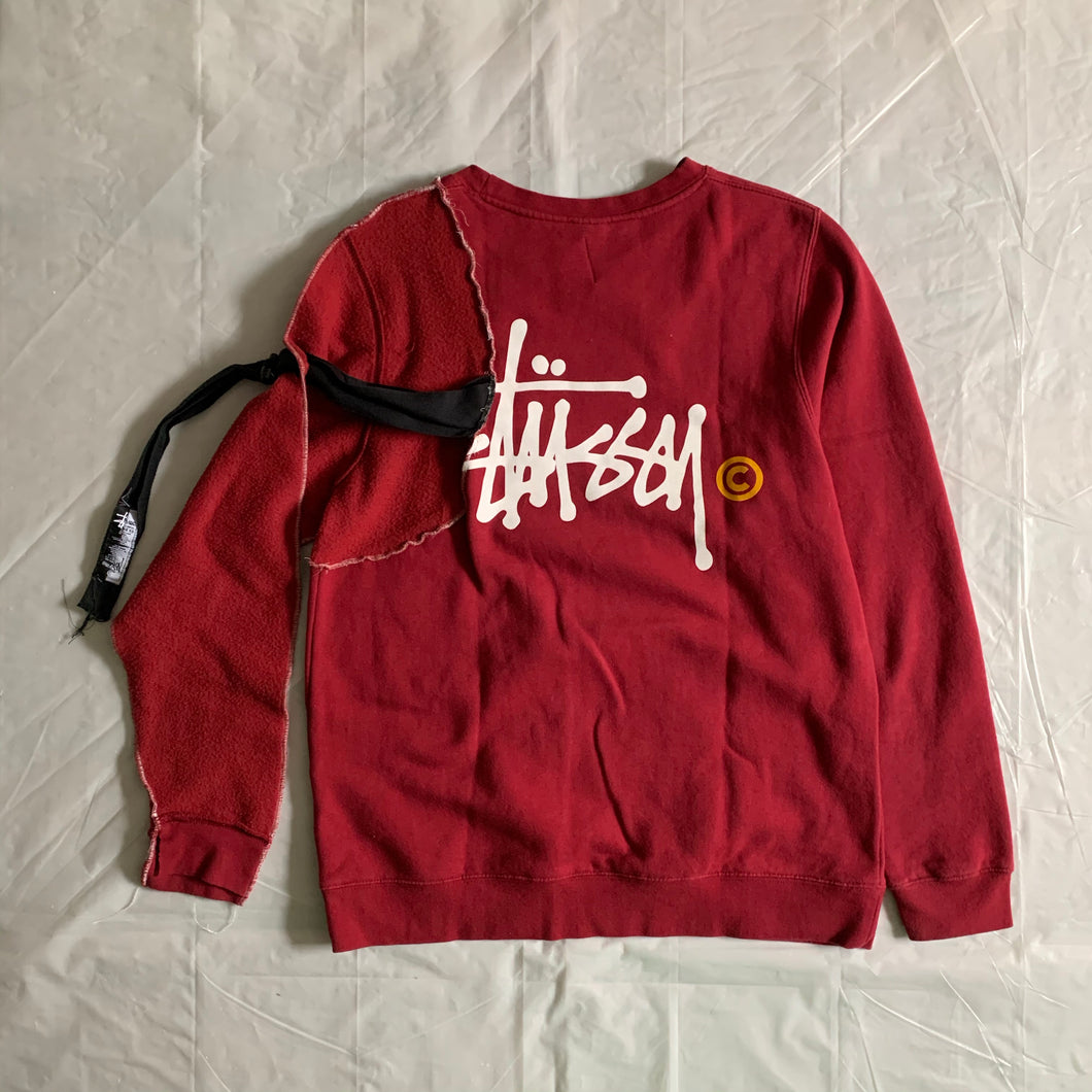 2015 Kiko Kostadinov x Stussy Red Reconstructed Crewneck Sweater - Size M