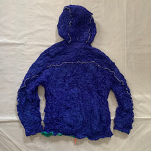 Load image into Gallery viewer, aw1999 Issey Miyake Blue Crinkled Bungee Pullover Packable Hoodie - Size M