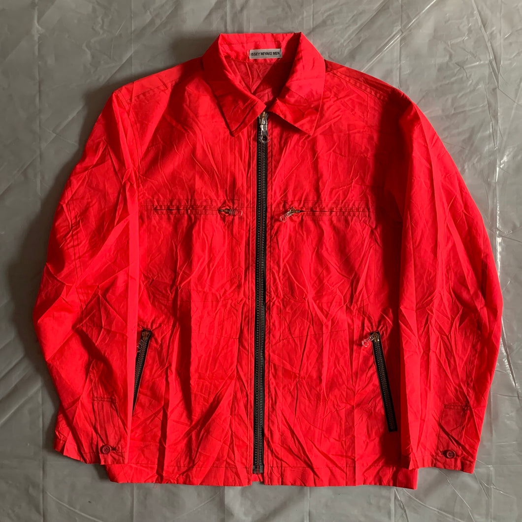 aw2000 Issey Miyake Bright Red Windbreaker Training Jacket - Size M