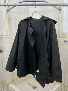 2000s Vintage Alain Mikli Asymmetrical Coated Cotton Hooded Parka - Size M