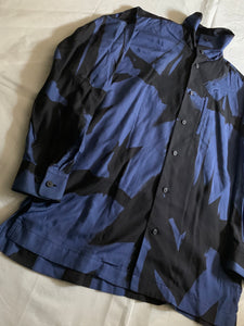 aw1991 Issey Miyake Brush Graphic High Neck Shirt - Size L