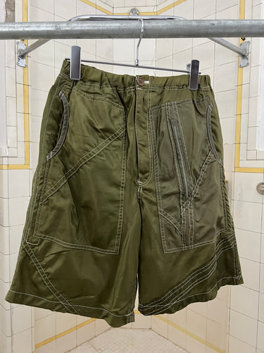 2000s Jipijapa Reconstructed Parachute Shorts - Size S