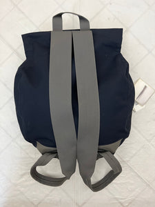 Late 1990s Mandarina Duck Navy 'Basis' Zaino Circular Backpack - Size OS