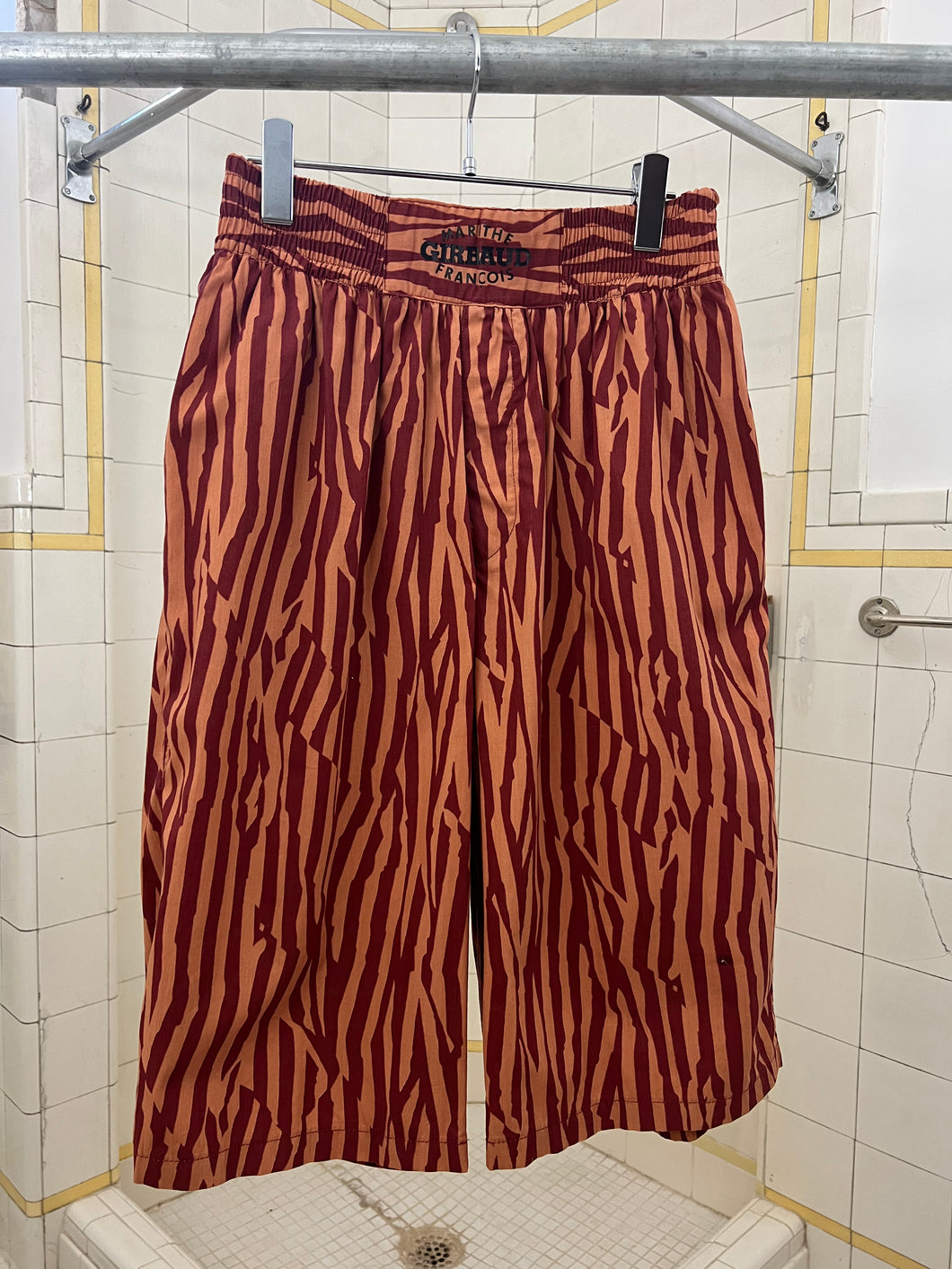 1980s Marithe Francois Girbaud Oversized Tiger Camo Boxing Shorts - Size M