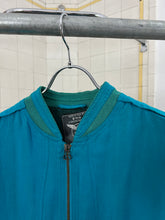 Load image into Gallery viewer, 1980s Armani Blue Bomber Jacket with Ribbed Collar Trim - Size M