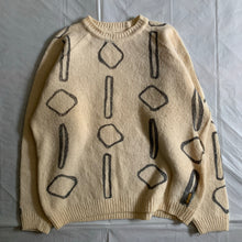 Load image into Gallery viewer, 1990s Armani Painted Beige Wool Sweater - Size M
