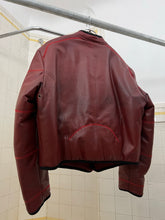 Load image into Gallery viewer, 2000s Armani Padded Faux Leather Red Moto Jacket - Size M