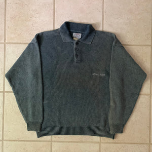 1990s Armani Faded Knitted Logo Polo - Size M