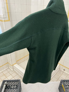 Late 1990s Mandarina Duck Reversible Green Knitted Pullover with Kangaroo Pocket - Size S