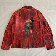 Load image into Gallery viewer, aw2009 - Yohji Yamamoto x Justin Davis Uzi Pinup Red Leather Jacket - Size M