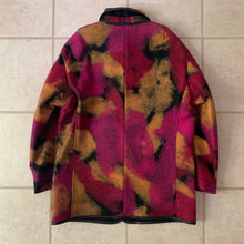 Load image into Gallery viewer, aw1997 Issey Miyake Wool Vibrant Camo Blazer with Leather Trim - Size L