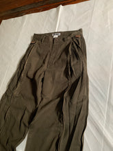 Load image into Gallery viewer, ss2001 Issey Miyake Dark Khaki Front Zipper Trousers - Size S