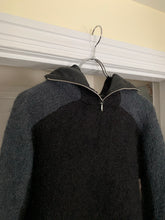 Load image into Gallery viewer, 2000s Vintage Grey and Black Mohair Ninja Hoodie - Size M