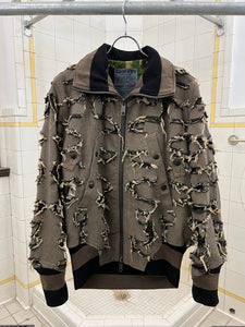2000s Griffin Blade-Cut Camo Bomber - Size M