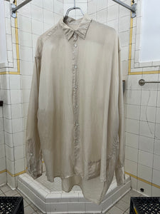 1980s Katharine Hamnett Oversized Silk Shirt with Condom Pocket - Size OS