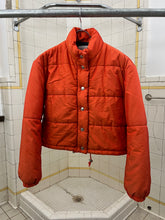 Load image into Gallery viewer, 1990s Armani Orange Iridescent Cropped Puffer - Size S