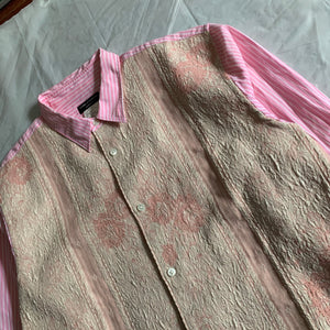 ss2000 CDGH+ Pink Pinstripe Gobelin Tapestry Shirt - Size OS