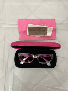 ss2005 CDGH+ x Cutler & Gross Narrow Pink Glasses with Chrome Side Framing - Size OS