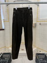 Load image into Gallery viewer, 1980s Katharine Hamnett Olive Corduroy Baggy Trousers with Waist Synch and Tapered Cuff - Size M