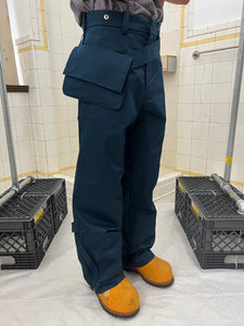 aw2017 Kiko Kostadinov Steel Blue Wrapped Knee Waistbag Trousers - Size M