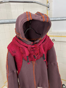 Seeing Red Marron Dyed Elephant Trunk Hoodie with Red Token Bag - Size OS