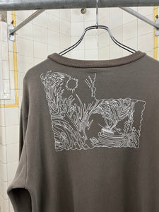 2000s Bernhard Willhelm Light Brown Graphic Sweatshirt - Size L