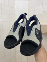 Load image into Gallery viewer, 2000s Oakley ‘Solid Smoke’ Sandals in Blue and Grey - Size 7.5 US