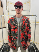 Load image into Gallery viewer, ss2019 CDGH+ Red Tulle Embroidered Camouflage Blazer - Size M