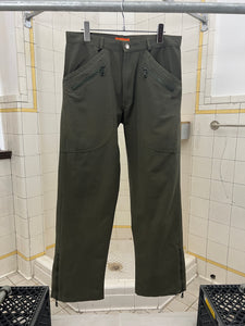 1990s Mickey Brazil Lightweight Fatigue Pants with Zipper Detailing and Adjustable Hems - Size M