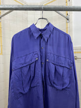 Load image into Gallery viewer, 1980s Katharine Hamnett Purple Silk Cargo Shirt - Size L