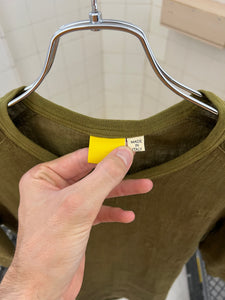 2000s Mandarina Duck Khaki Green Reversible Linen Chest Pocket Shirt - Size M