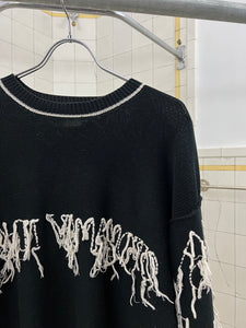 ss1993 Yohji Yamamoto Reversible Tassel Knit Sweater - Size M