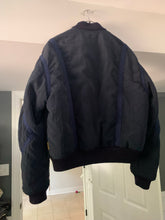 Load image into Gallery viewer, 1990s Armani Textured Nylon Bomber with Blue Contrast Seam Detail - Size XL