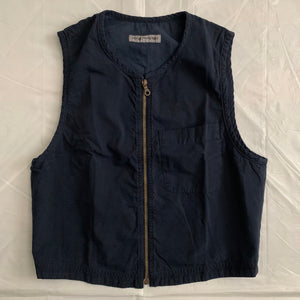 1990s Armani Overdyed Navy Cotton Vest - Size M