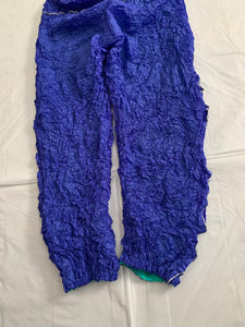 aw1999 Issey Miyake Blue Crinkled Bungee Pants - Size M