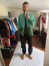 Load image into Gallery viewer, 2000s Issey Miyake Bleached Teal Shirt - Size XL