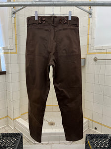 2000s Katharine Hamnett Mud Brown Military Trousers with Shin Cargo Pockets - Size L