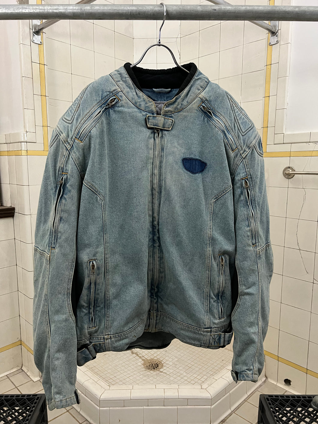 Vintage Padded Denim Moto Jacket - Size XL – Constant Practice