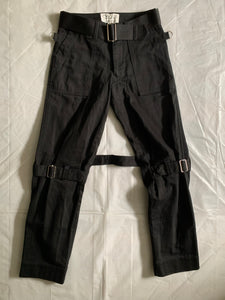 ss2002 General Research Cotton Satin Bondage Pants with Zippers - Size S