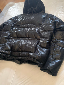 aw1999 Issey Miyake Coated Nylon Puffer Jacket with Exaggerated Hood - Size XL