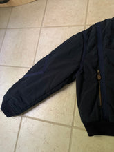 Load image into Gallery viewer, 1990s Armani Textured Nylon Bomber with Blue Contrast Seam Detail - Size XL