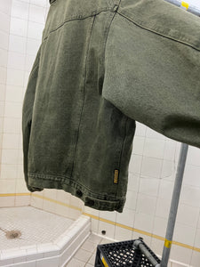 1990s Armani Jeans Faded Green Trucker Jacket - Size L