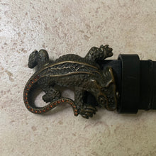 Load image into Gallery viewer, 1990s Armani Lizard Buckle with Swarovski Crystal Belt - Size OS