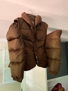1990s Yohji Yamamoto Textured Nylon Synched Puffer Jacket - Size M